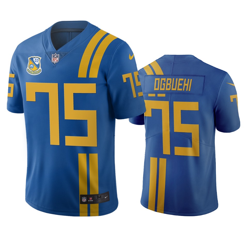 Men Nike Jacksonville Jaguars 75 Cedric Ogbuehi Royal Vapor Limited City Edition NFL Jersey